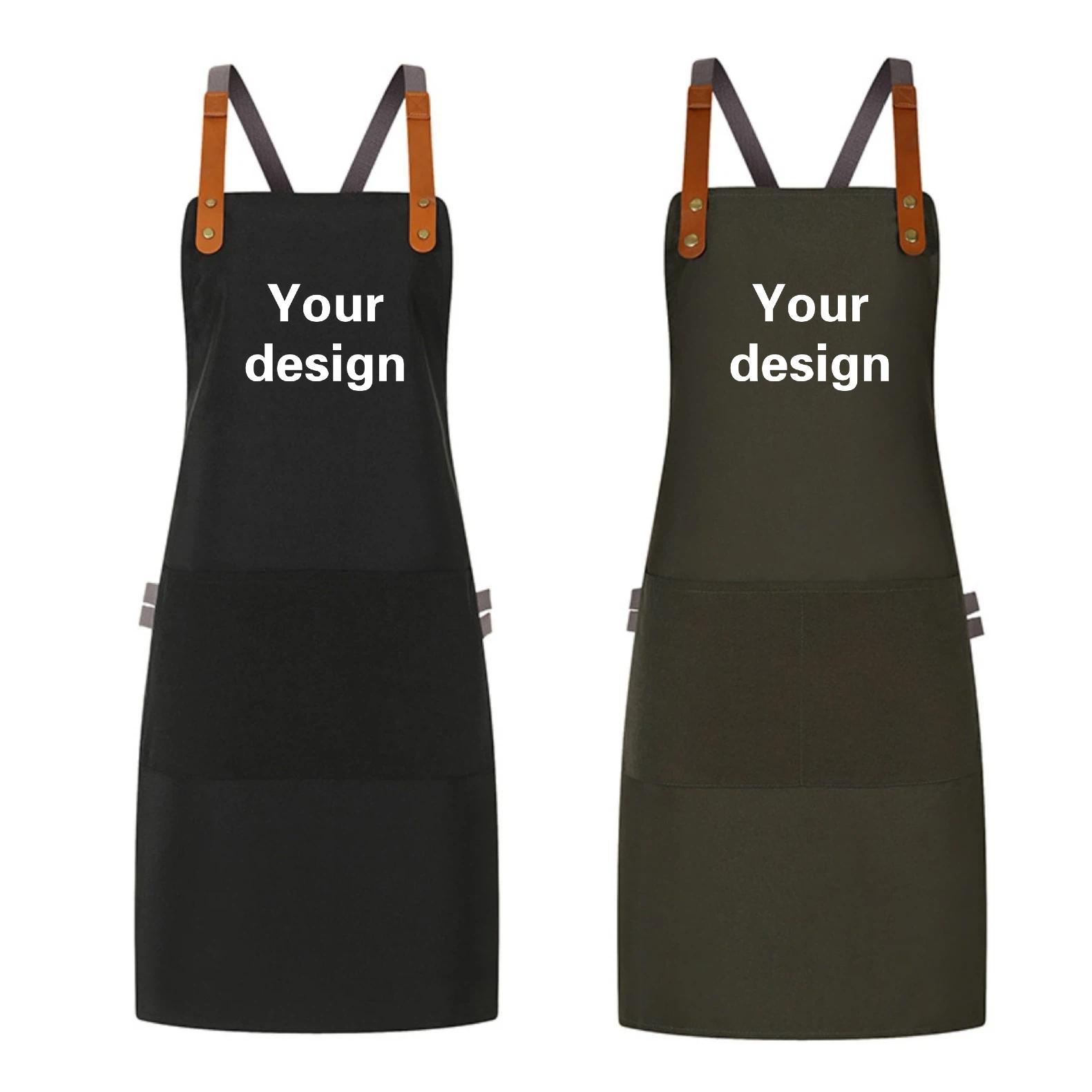 Embroidery Apron - Polyester Pamuklu Kalın Kanvas Önlük, Baskılı