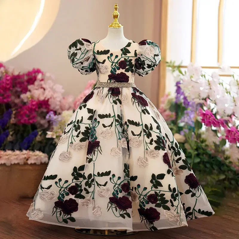 Embroidery Web - Gençler kızlar zarif lüks uzun abiye
