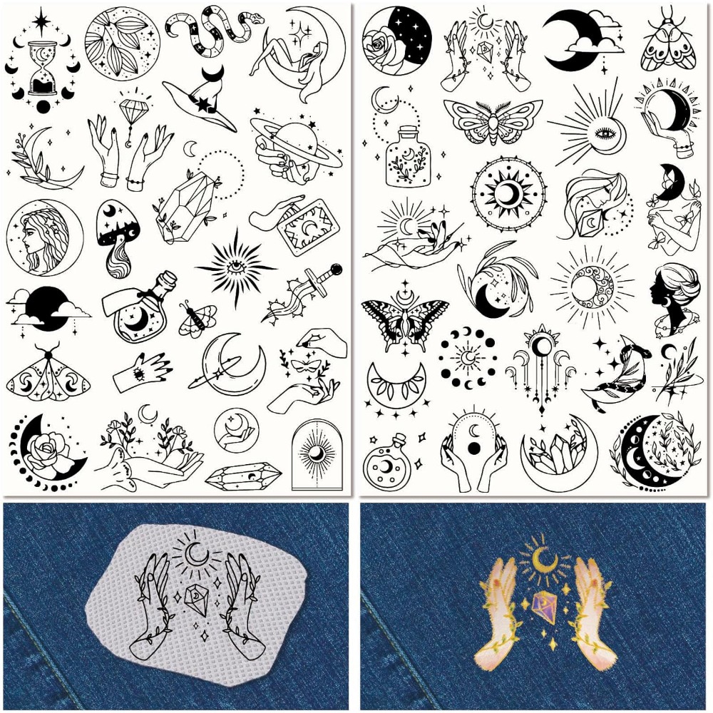 Embroidery Ideas - 51 adet Boho Ay Güneş Suda