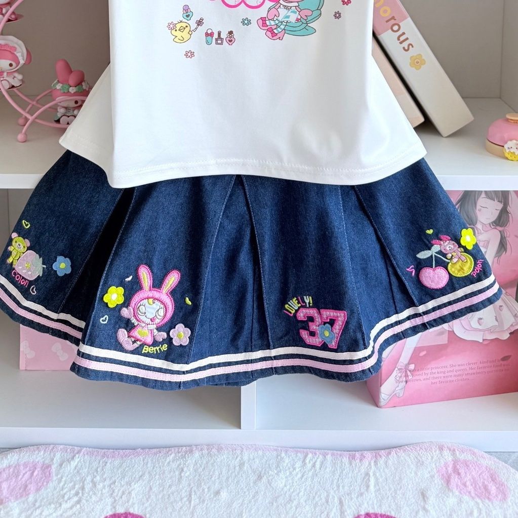 Japon Tatlı Etek Setleri Yaz Y - Embroidery Tshirt incelemesi ve fiyatı