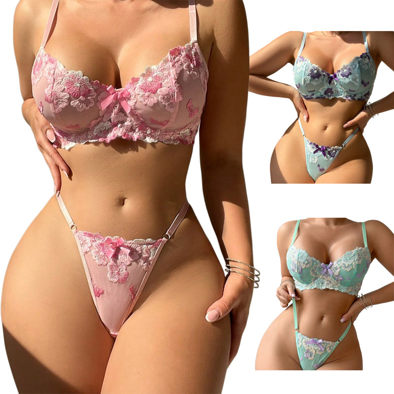 Nakışlı Pembe Çiçekli Romantik - Embroidery Underwear incelemesi ve fiyatı