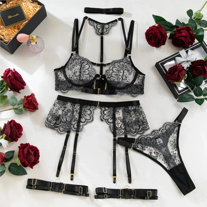 Kadınlar için 5 Parça Seksi Na - Embroidery Underwear incelemesi ve fiyatı