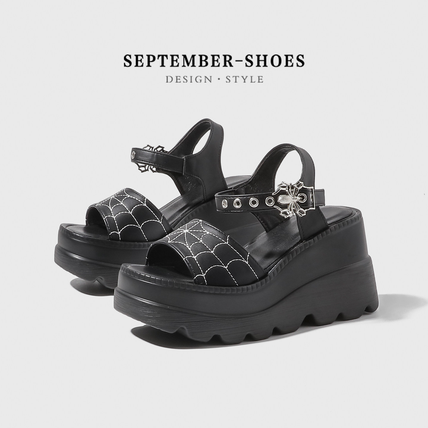 Gotik Punk Platform Sandalet K - Embroidery Web incelemesi ve fiyatı