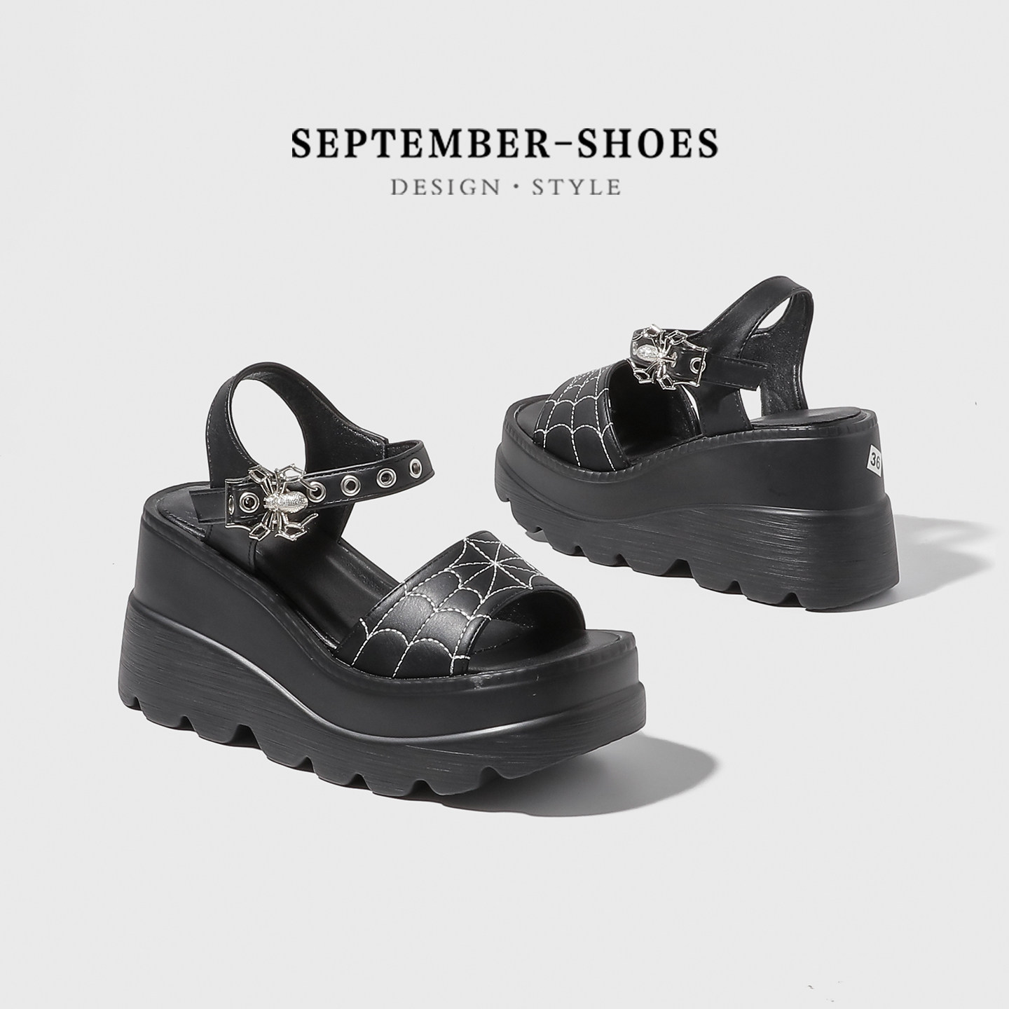 Gotik Punk Platform Sandalet K - Embroidery Web incelemesi ve fiyatı