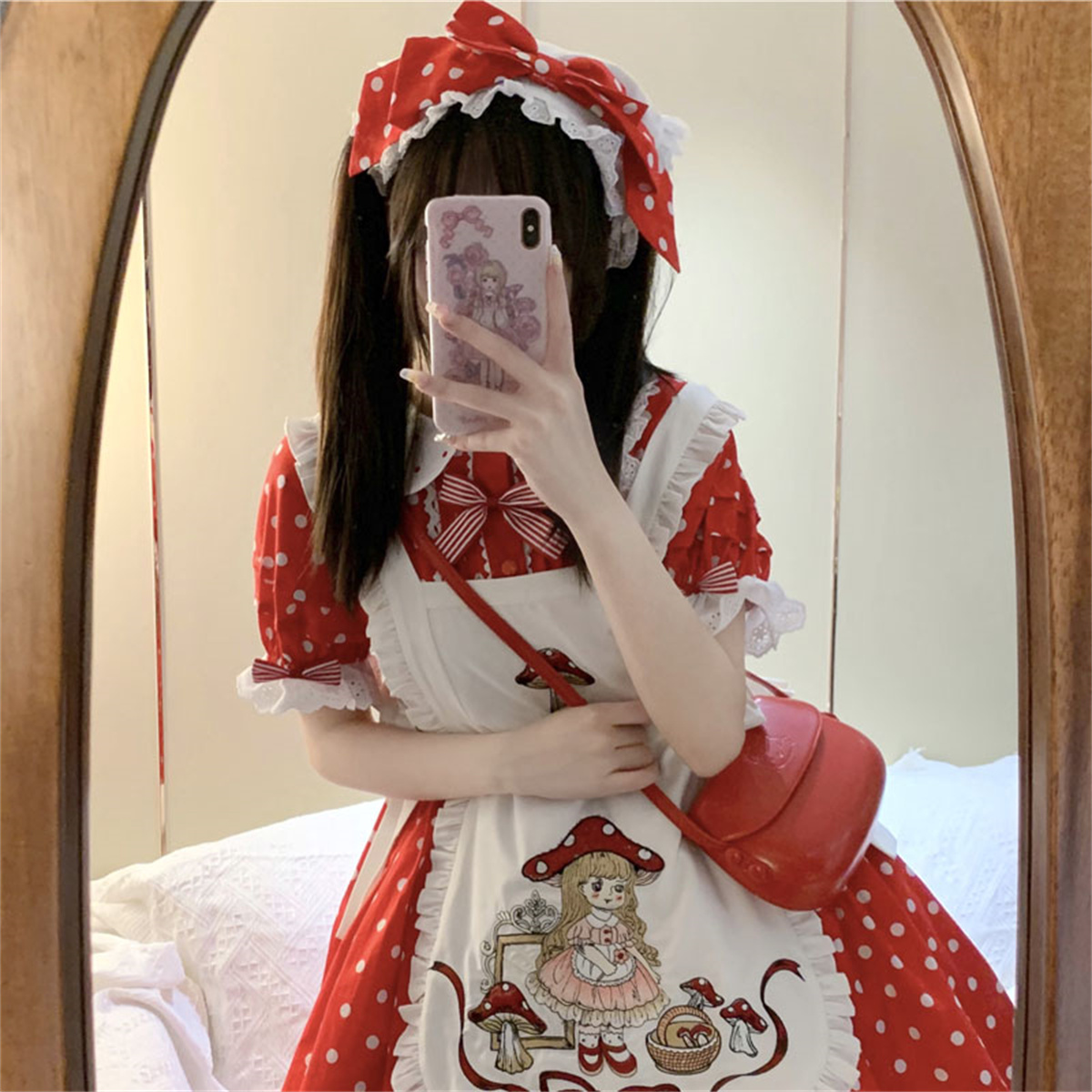 Japon tatlı tarzı Lolita Cospl - Embroidery Apron incelemesi ve fiyatı