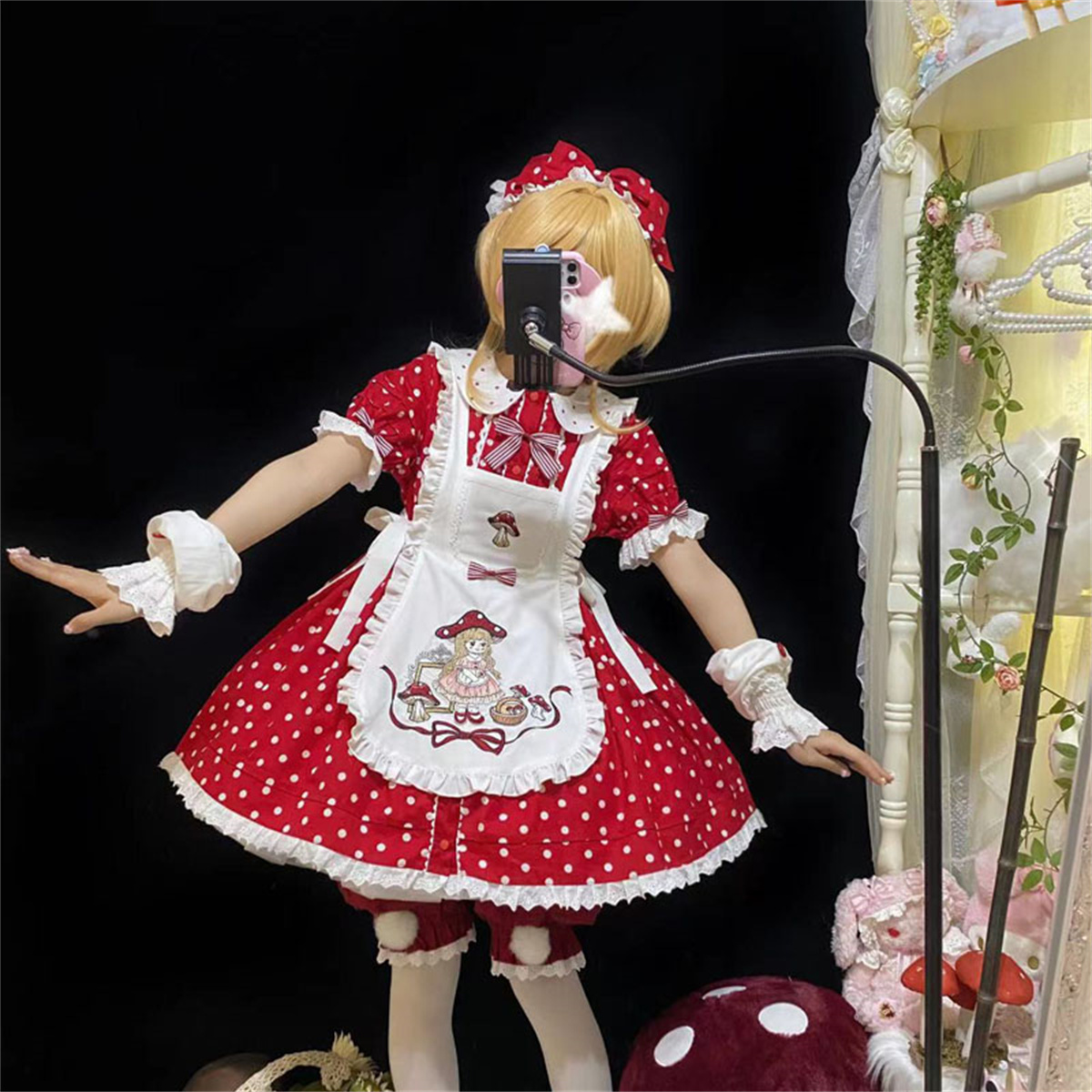 Japon tatlı tarzı Lolita Cospl - Embroidery Apron incelemesi ve fiyatı