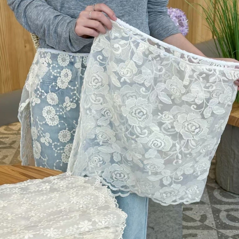 Kot Dekorlu Dantel Perde Şeffa - Embroidery Apron incelemesi ve fiyatı